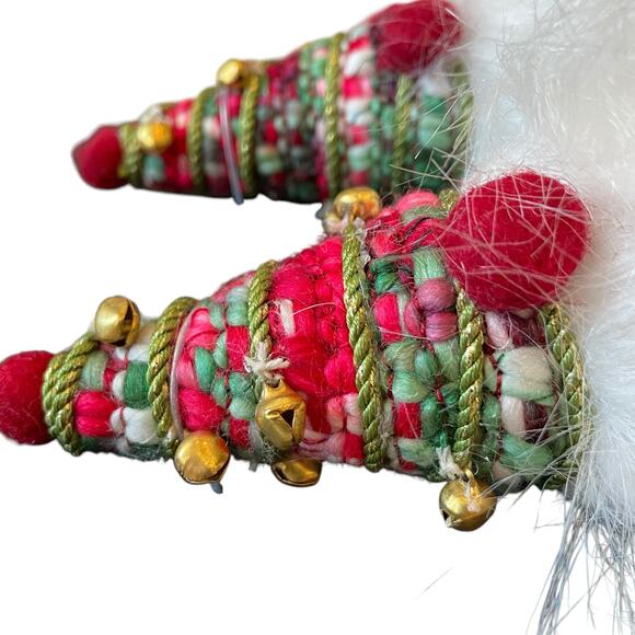 Set of 2 Christmas Bottle Stoppers Beaded Faux Fur Holiday Glam New - Picture 8 of 11